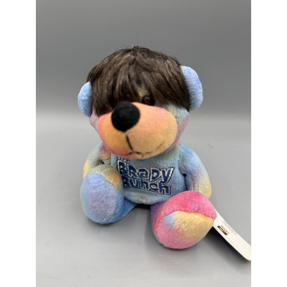 Brady Bunch Bear Bobby Plush Tie Dye Vintage Stuffed Animal NOS